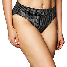 Load image into Gallery viewer, Warner's Women's No Pinching No Problems Hi-Cut Brief Panty, Black/White Pin Dot Print, XX-Large
