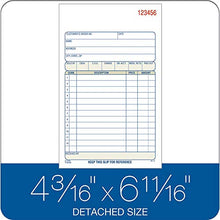Load image into Gallery viewer, Adams Sales Order Book, 2-Part, Carbonless, White/Canary, 4-3/16 x 7-3/16 inches, 50 Sets per Book, 5 Books, 250 Sets Total (DC4705)