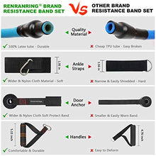 Load image into Gallery viewer, RENRANRING Resistance Bands Set,Exercise Bands with Stackable Workout Bands, Door Anchor Attachment, Handles, Legs Ankle Straps, Carry Bag, Gym Equipment for Home (Set of 13) (Black)