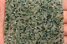 Load image into Gallery viewer, KapOD Beads 2MM Genuine Natural Green Moss Agate Beads Grade AAA Round Loose Beads 15.5" Loose Beads