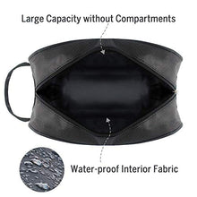 Load image into Gallery viewer, Toiletry Bag for Men - Portable Hanging Dopp Kit, Polyester Travel Organizer with 4 Sizes Shoes Bags for Toiletries Accessories, Black