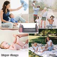 Load image into Gallery viewer, Xinsilu Baby Diaper Bag Backpack with Changing Station Dad Mom Travel Diaper Bag Large Diaper Bags Gifts for Baby Boy Girl,Pink-Gray