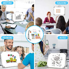 Load image into Gallery viewer, YONOY Small Dry Erase White Board, Portable White Board Double-Sided Magnetic Board Stand, Foldable Desktop White Boards Easel for Kids Students Teacher for School Home Kitchen Office 12x16 Inch