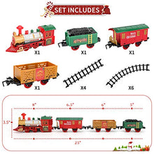 Load image into Gallery viewer, Lucky Doug Christmas Train Toys Set Around Tree for Kids, Electric Train Set with Light & Sounds Include 4 Cars and 10 Tracks, Christmas Trains Sets Gift for 2 3 4 5 6 Years Old Boys Girls Toddlers