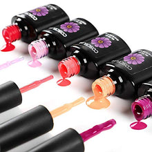 Load image into Gallery viewer, Coscelia Gel Nail Polish Kit 6 Colors Drawing Gel Nail Polish with 2pc Painting Brush 6 Colors Soak Off Gel Polish Starter Kit Nail Art Gel Paint Drawing Line Home Gel Manicure Kit