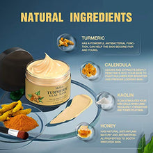 Load image into Gallery viewer, Meliza Turmeric Facial Mask, Turmeric Clay Facial Mask with Kaolin Clay, Detox Mud Mask for Skin Care, Turmeric Mud Mask for Acne, Dirt, Oil, Dark Spots and Refining Pores(5.29oz)