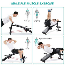 Load image into Gallery viewer, Sit Up Bench Workout Ab Exercise For Home Gym, MaxKare Multifunctional Bench Press Recline Adjustable