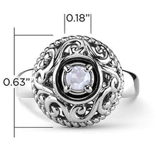 Load image into Gallery viewer, Carolyn Pollack Sterling Silver White Moonstone Gemstone June Birthstone Ring Size 6