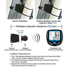 Load image into Gallery viewer, DINOKA Bike Speedometer Waterproof Wireless Bicycle Computer Bike Computer and Cycling Odometer with Automatic Wake-up Multi-Function LCD Backlight Display