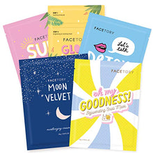Load image into Gallery viewer, FaceTory Collection Facial Mask Set | For All Skin Types | Hydrating, Purifying, Soothing, Moisturizing, Revitalizing (5 Count)