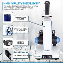Load image into Gallery viewer, AmScope M162C-2L-PB10-WM-SP14-50P100S 40X-1000X Beginners Microscope Kit for Kids & Students w/Complete Science Accessory Kit + World of The Microscope Book