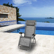 Load image into Gallery viewer, Fovor Zero Gravity Chairs Patio Set of 2 with Pillow and Cup Holder Patio Furniture Outdoor Adjustable Dining Reclining Folding Chairs for Deck Patio Beach Yard
