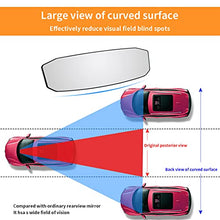 Load image into Gallery viewer, 12" Large Rear View Mirror, Anti Glare Panoramic Rearview Mirror, Universal Wide Angle Rear View Mirror, Interior Clip On Rear View Mirror for Car SUV Trucks (12” L X 3.5” H) Convex Curve 300mm