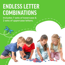Load image into Gallery viewer, Inspired Thinkers Magnetic Letters - 240-Piece Alphabet Magnets for Kids w/ Foam Uppercase & Lowercase Letters, Double-Sided Dry Erase White Board - Classroom Supplies