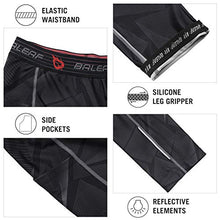 Load image into Gallery viewer, BALEAF Men's Bike Pants 4D Padded Cycling Tights 3/4 Capris Bicycle MTB Riding Leggings Pocket UPF50+, Grey Line L