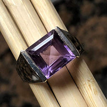 Load image into Gallery viewer, Natural 2ct Purple Amethyst 925 Solid Sterling Silver Men's Ring Size 7, 8, 9, 10, 11, 12, 13