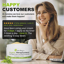 Load image into Gallery viewer, Organic Hemp Pain Relief Cream Large (4 oz) Value Size by ZenRenu - MSM Turmeric Arnica - Made in USA Premium Hemp Extract & Hemp Oil for Pain Relief