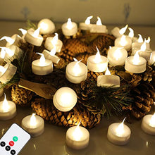 Load image into Gallery viewer, Topstone LED Tea Light,Flameless Flickering Tealight with Remote Control,Long Lasting Battery Operated LED Tealights Candle with Timer,for Seasonal &Festival Celebration,Pack of 12(Warm White)