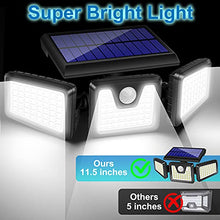 Load image into Gallery viewer, Solar Lights Outdoor, 2 Pack AmeriTop 128 LED 800LM Cordless LED Solar Motion Sensor Lights; 3 Adjustable Heads, 270°Wide Angle Illumination, IP65 Waterproof, Security LED Flood Light(Daylight)