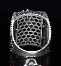 Load image into Gallery viewer, 925 Sterling Silver Men Ring Handmade, Bloodstone Natural Gemstone, FREE EXPRESS SHIPPING