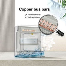 Load image into Gallery viewer, QILIPSU IP65 Clear Cover 6 Way Power Distribution Box with Bus Bars and DIN Rail for Miniature Circuit Breaker, PC Plastic (6 Way)