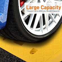 Load image into Gallery viewer, Portable Lightweight Plastic Curb Ramps - 2PC Heavy Duty Plastic Threshold Ramp Set for Driveway, Loading Dock, Sidewalk, Car, Truck, Scooter, Bike, Motorcycle, Wheelchair Mobility - Pyle PCRBDR27