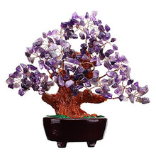 Load image into Gallery viewer, Parma77 6.5 Inch Purple Crystal Feng Shui Amethyst Quartz Gem Stone Money Tree Home Office Table Wealth Decoration