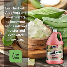 Load image into Gallery viewer, Sanit Silky Clean Antibacterial Liquid Hand Soap Refill - Advanced Formula with Coconut Oil and Aloe Vera - All Natural Moisturizing Hand Wash - Made in USA, Holiday Aroma, 1 Gallon