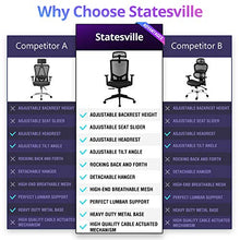 Load image into Gallery viewer, Statesville Ergonomic Mesh Office Chair - High Back Adjustable Backrest Armrest Headrest Computer Desk Chair with Coat Hanger, Black