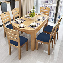 Load image into Gallery viewer, smiry Seat Covers for Dining Room Chairs Stretch Jacquard Dining Room Chair Seat Covers Set of 2, Navy Blue