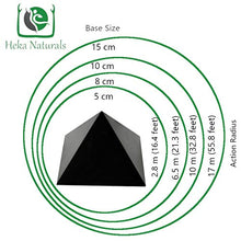 Load image into Gallery viewer, Polished Shungite Pyramid 4 Inches, Contains Carbon Fullerenes for EMF Protection | Authentic Anti-Radiation Shungite Stone Figures from Karelia, Russia | 4 Inch Pyramid, Polished