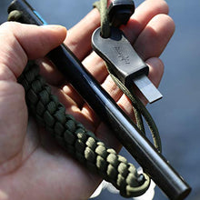 Load image into Gallery viewer, bayite 1/2 x 6 Inch Survival Drilled Flint Steel Fire Starter Ferrocerium Rod Kit with Striker-Pro Striker Paracord Landyard Handle Large