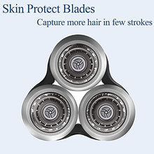 Load image into Gallery viewer, SH90 Replacement Heads for Philips Norelco Shaver 9000 Series, S8950,SW9700,SW6700,9000 Shaver Replacement Blades Sh90/70 Electric Razor Replace for Men,3 Pack & a Brush