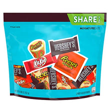 Load image into Gallery viewer, HERSHEY'S, REESE'S & KIT KAT Assorted MINIATURES Chocolate and Peanut Butter Assortment Candy, Individually Wrapped, 9.08 oz Bag