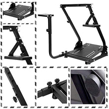 Load image into Gallery viewer, Hottoby Racing Wheel Stand Pro Racing Simulator Frame for Logitech G25 G27 G29 G920 G923 Double Gear Shifter Mount for Logitech Driving Force Shifter Handbrake fit for PC PS4 Xbox Pedals Not Included