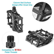 Load image into Gallery viewer, GPMTER Bike Pedals 9/16 for MTB, Mountain Road Bicycle Flat Pedal, with 16 Anti-Skid Pins -Universal Lightweight Aluminum Alloy Platform Pedal for Travel Cycle-Cross Bikes etc