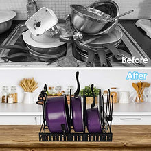 Load image into Gallery viewer, Pensar Pots and Pans Organizers for Cabinet, Adjustable Pot Organizer Rack under Cabinet, Pan Organizer with 8 Tiers & 3 DIY Methods, Lid Kitchen Cabinet Organizer
