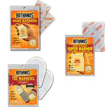 Load image into Gallery viewer, HotHands Toe, Hand, & Body Warmer Variety Pack - Long Lasting Safe Natural Odorless Air Activated Warmers