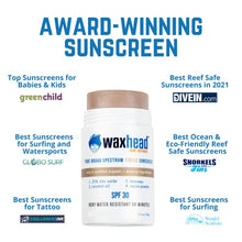 Load image into Gallery viewer, Waxhead Biodegradable Sunscreen Stick - Kids Sunscreen Stick, Reef Safe Sunscreen Waterproof, Coral Reef Safe Sunscreen, Zinc Sunscreen Stick for Kids, Mineral Sunscreen Stick, Sun Screen Protector for Face (Tinted)