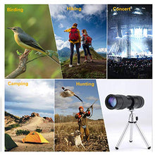 Load image into Gallery viewer, 4K 10-300X40mm Super Telephoto Zoom Monocular Telescope, Waterproof Fogproof Night Vision Monocular with Smartphone Holder & Tripod for Bird Watching Hunting Camping Travelling Hiking (B)