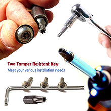 Load image into Gallery viewer, Aootf License Plate Screws Anti Theft - Stainless Steel Security Screws License Plate Bolts Fasteners,Tamper Proof Hardware for Tag Plates on Cars Trucks, Black Chrome Caps -58PC