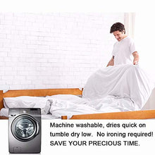 Load image into Gallery viewer, SAKIAO Queen Size Bed Sheets Set - Brushed Microfiber 1800 Thread Count Percale - 16" Deep Pocket Egyptian Sheets Beautiful Breathable Wrinkle Free & Fade Resistant - 4 Piece (White,Queen)