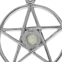 Load image into Gallery viewer, Silvershake Natural Moonstone 925 Sterling Silver Pentagram Star Pendant with 18 Inch Chain Necklace
