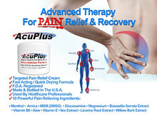 Load image into Gallery viewer, AcuPlus Pain Relief Cream - Advanced Fast Acting, Long Lasting & Powerful Topical Pain Relief from Bursitis, Arthritis, Tendonitis, Joint Pain, Knee Pain, Back Pain and Muscle Ache (2 Ounces)