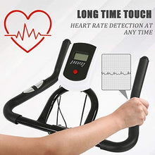 Load image into Gallery viewer, Exercise Bike Recumbent Spin Cycling Bike Indoor Cycle Stationary Workout Equipment with Pulse W/LCD Display and Adjustable Foot for Home Office (Black)