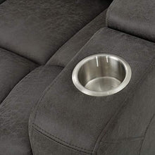 Load image into Gallery viewer, Christopher Knight Home Emersyn Tufted Microfiber Power Recliner with Arm Storage and USB Cord, Slate / Black