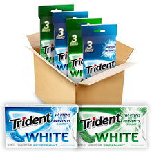 Load image into Gallery viewer, Trident White Sugar Free Gum Variety Pack, Peppermint & Spearmint Flavors, 12 Packs (192 Pieces Total)