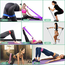 Load image into Gallery viewer, Wosweet Exercise Resistance Bands Set, 11 Pack Workout Bands Set with Poster, 5 Loop Resistance Bands 2 Resistance Bands for Hips 1 Non-Latex Elastic Bands Arm Workout Pull Rop Carry Bag