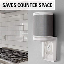 Load image into Gallery viewer, Sanus Outlet Shelf - Holds Any Device Up To 10lbs & Installs In Seconds - Includes Standard & Decora Style Outlet Covers & Integrated Cable Management Channel - Works For Sonos & Smart Home Speakers