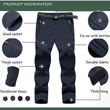 Load image into Gallery viewer, TACVASEN Men's Pants Waterproof Windproof Skiing Pants with Multi Pockets, Light gray, 34